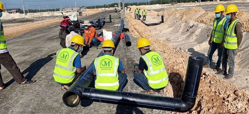 Kỹ sư Monopower thi công hạ tầng kỹ thuật